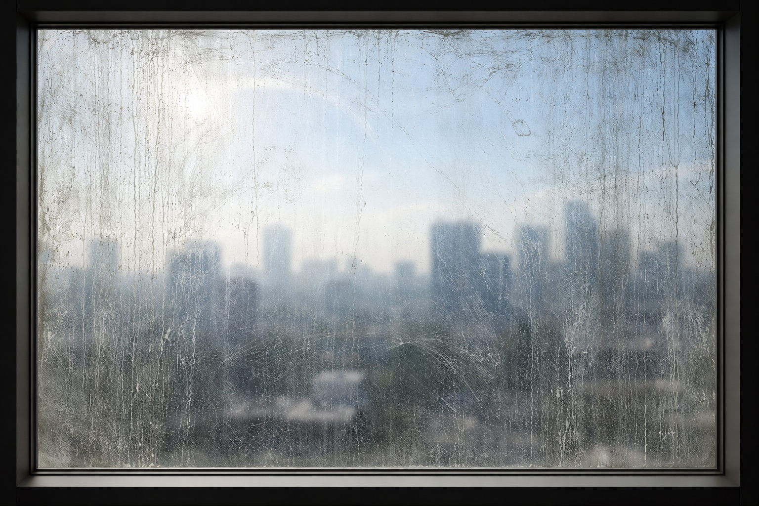 Dreckiges Fenster – vorher