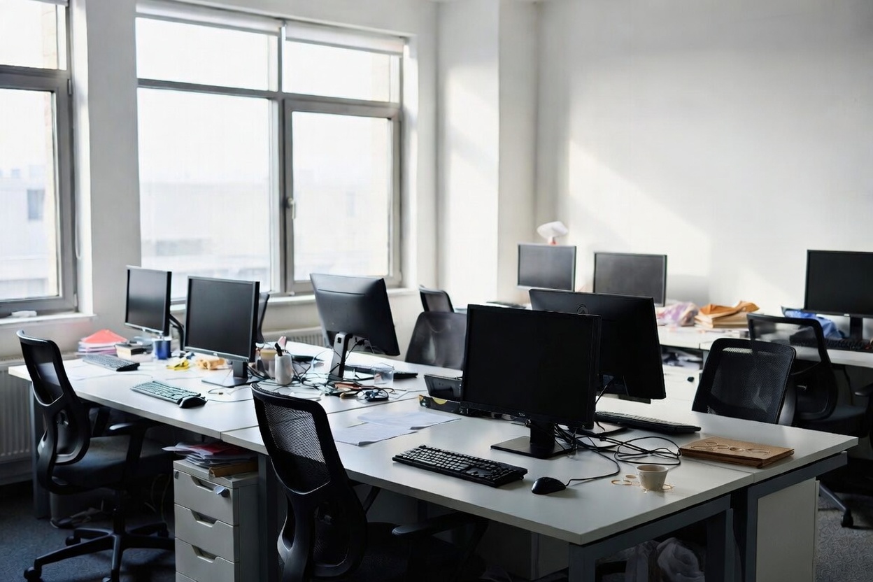 Büro vor der Reinigung